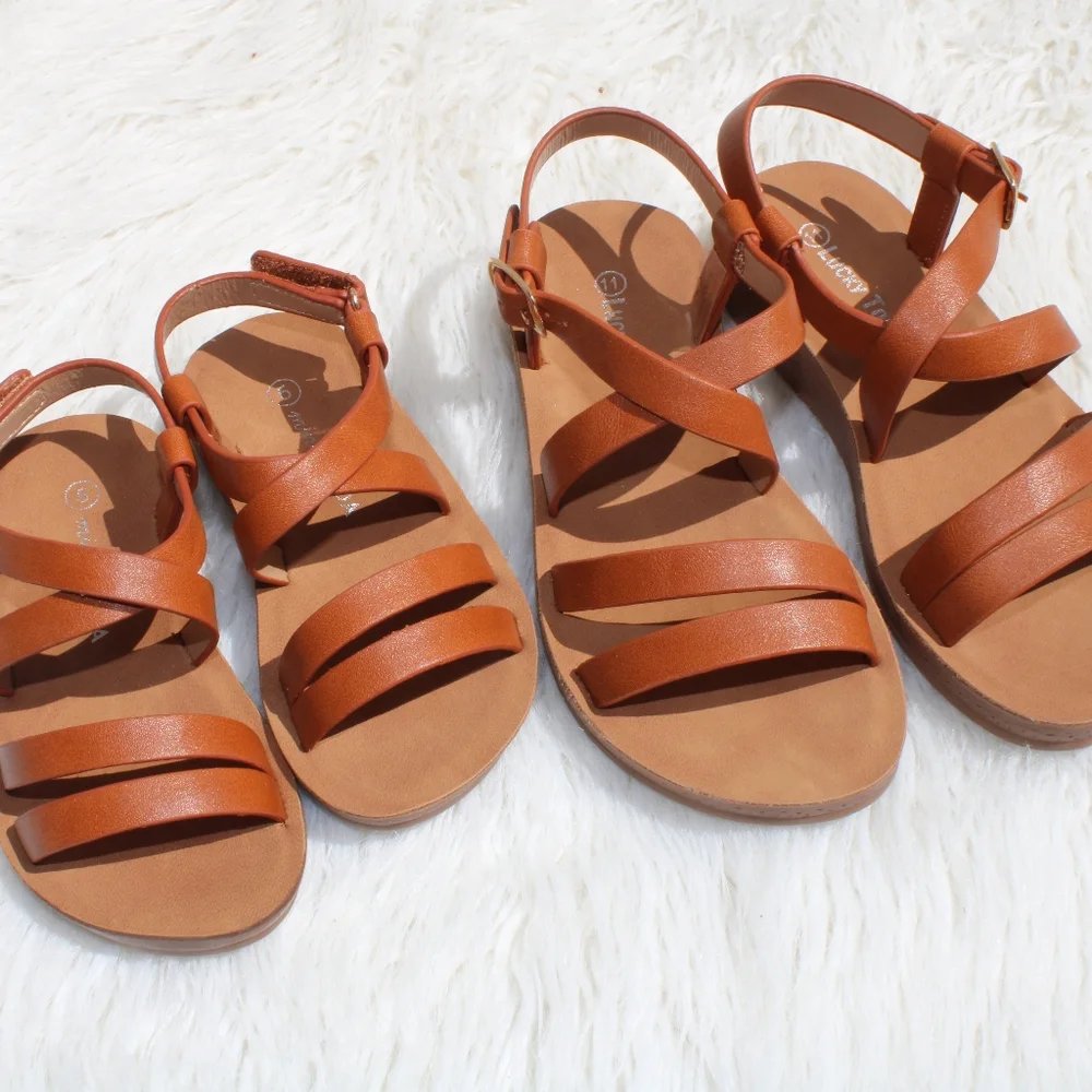 Tan Kids Sandals - Picture 3 of 3